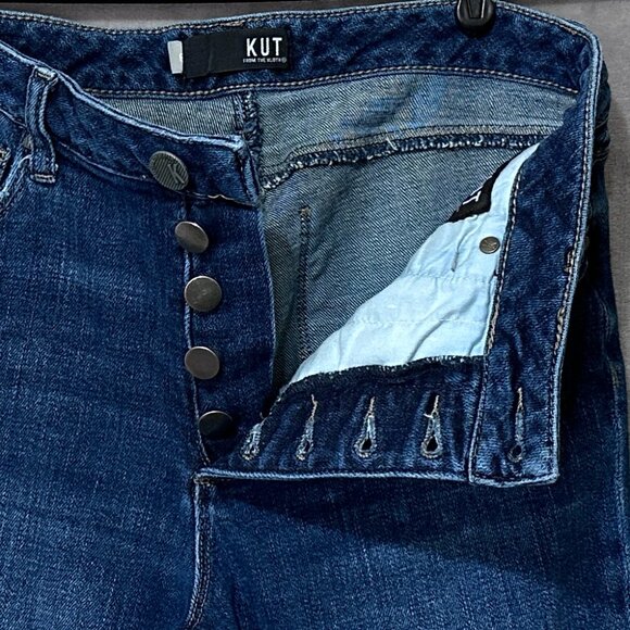 Kut from the Kloth Reese Fab Ab Ankle Straight Leg Jean Button-Fly Sz 6 - Picture 3 of 10